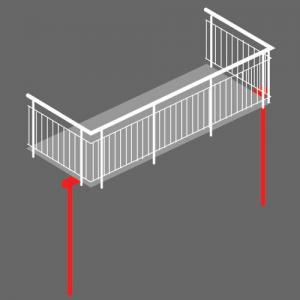 Stehbalkon Typ: T AL-STK