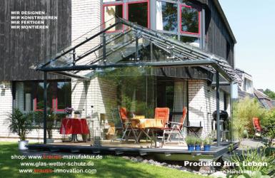 GWS Freizeitverglasung, Terrassendach, Überdachung, Windschutz, Glas,
