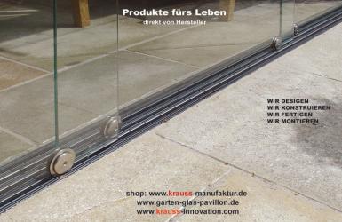 Sturmsichere Verglasung, Glaschiebetüren, Windschutz, Pavillon, Glaspavillon,