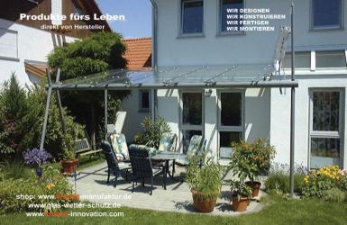 GWS Glas Terrassendach, Überdachung, Terrasse, Glasdach,