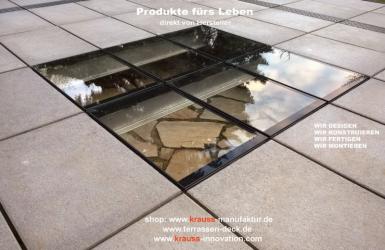 Begehbare Glasfelder, Verbundsicherheitsglas, Terrasse, Terrassendeck,