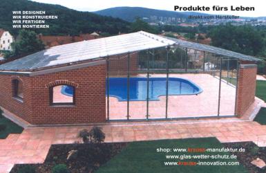 Schwimmbadhalle, Poolhalle, Glashalle, Überdachung,