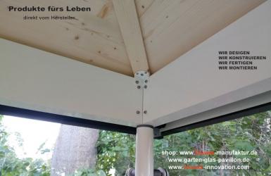 Dachelemente, Holzpyramidendach, Dachfertigteile, Pavillon, Gartenpavillon,