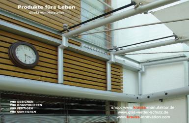 Freizeit Verglasung, Glashaus, Kaltwintergarten, Überdachung, Glas, Glasdach,