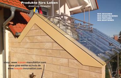 Grenzwand, Terrassenverglasung, Glasdach, Terrasse, Überdachung, Glas,