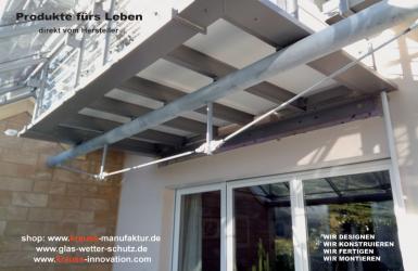 Komplexe Konstruktionen, Balkon ohne Stützen, Verglasung, Glasdach,
