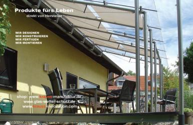 GLASDACH ohne INSEKTEN, Terrassendach, Überdachung, Glas,