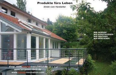 Durchsichtig, Terrassendeck, wertbeständig, Terrasse, Glasmodule,