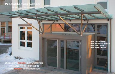 GEWERBE Vordach, INDUSTRIE, Glasdach, Eingangsüberdachung, Glas,