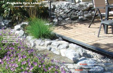 Bachlauf, Terrassendeck, Randprofil, Douglasie, Rollrost, Terrasse,