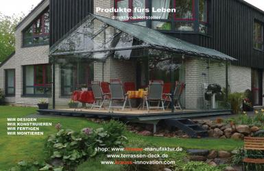 GWS-Anlage, Terrasse, Terrassendeck, Gartenpark, Windschutz,