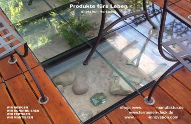 Glasbodenterrasse, Begehbare Glasterrasse, Glasboden, Terrasse, Terrassendeck,