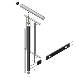 Geländerpfosten Seite/Wand 