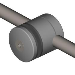 GWS Reling Glashalter auf Stab Ø12mm 