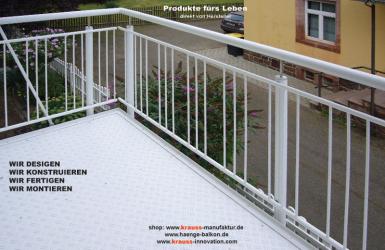 Staketengeländer, Staketenfüllung, Handlauf, Balkon, Balkongeländer,