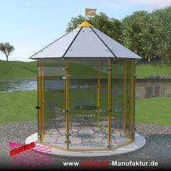 Glas-Pavillon 8-Eck 