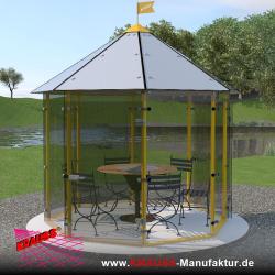 Glas-Pavillon 8-Eck 