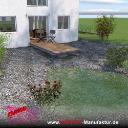Terrassen-Deck mit Douglasienbelag 