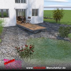 Terrassen-Deck mit Douglasienbelag 