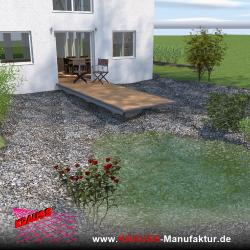 Terrassen-Deck mit Douglasienbelag 