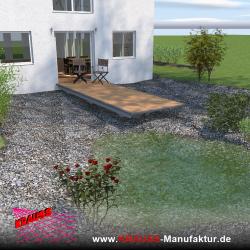 Terrassen-Deck mit Douglasienbelag 