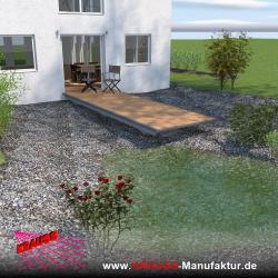 Terrassen-Deck mit Douglasienbelag 