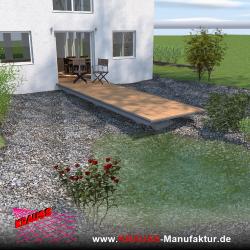 Terrassen-Deck mit Douglasienbelag 