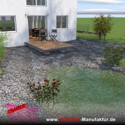 Terrassen-Deck mit Douglasienbelag 