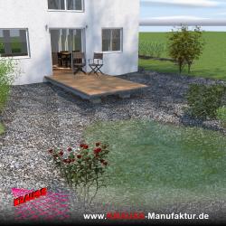 Terrassen-Deck mit Douglasienbelag 