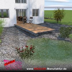 Terrassen-Deck mit Douglasienbelag 