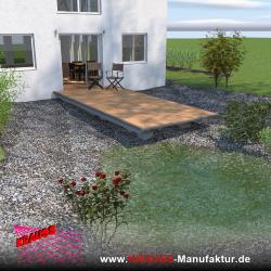 Terrassen-Deck mit Douglasienbelag 