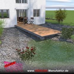 Terrassen-Deck mit Douglasienbelag 