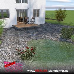 Terrassen-Deck mit Douglasienbelag 