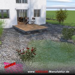 Terrassen-Deck mit Douglasienbelag 