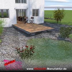 Terrassen-Deck mit Douglasienbelag 