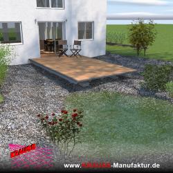 Terrassen-Deck mit Douglasienbelag 