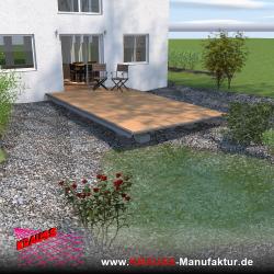 Terrassen-Deck mit Douglasienbelag 