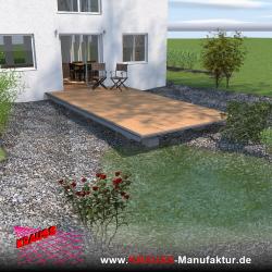 Terrassen-Deck mit Douglasienbelag 