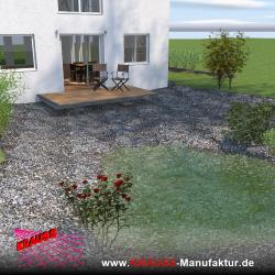 Terrassen-Deck mit Douglasienbelag 