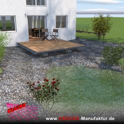 Terrassen-Deck mit Douglasienbelag 