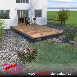 Terrassen-Deck mit Douglasienbelag 