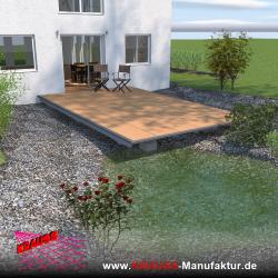 Terrassen-Deck mit Douglasienbelag 