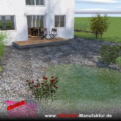 Terrassen-Deck mit Douglasienbelag 