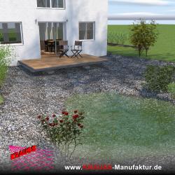 Terrassen-Deck mit Douglasienbelag 