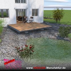 Terrassen-Deck mit Douglasienbelag 
