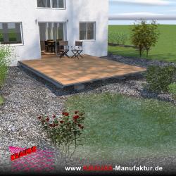 Terrassen-Deck mit Douglasienbelag 