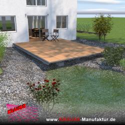 Terrassen-Deck mit Douglasienbelag 