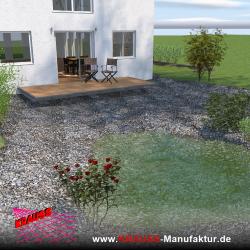 Terrassen-Deck mit Douglasienbelag 