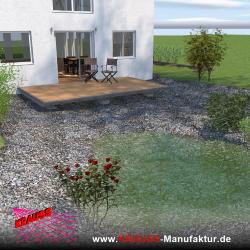 Terrassen-Deck mit Douglasienbelag 