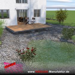 Terrassen-Deck mit Douglasienbelag 